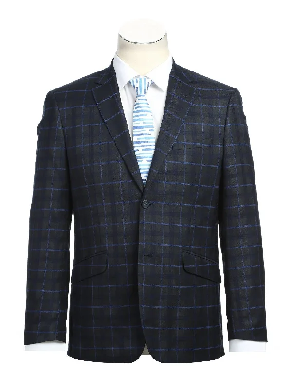 Men's Slim Fit Checked Suits