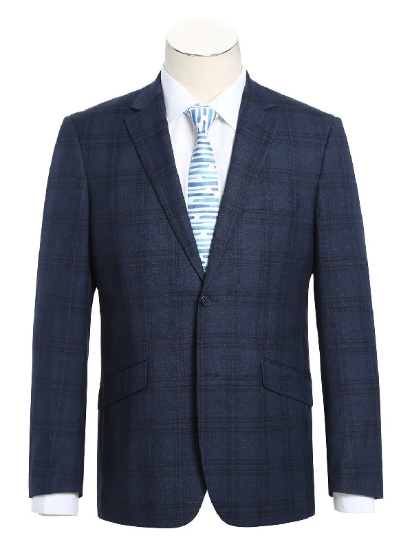 Men's Slim Fit Stretch Checked Suits