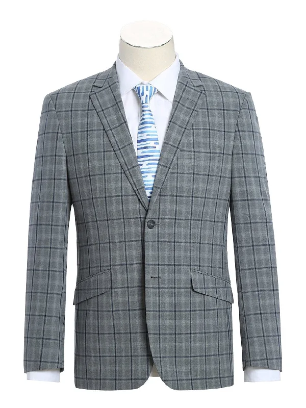 Men's Slim Fit Stretch Checked Suits