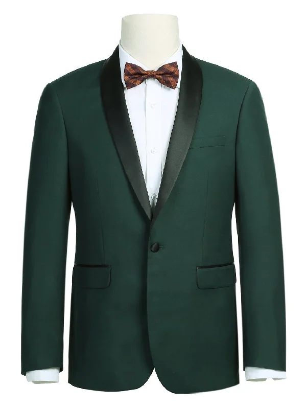 Men's Slim Fit 2-Piece Shawl Lapel Tuxedo Suit