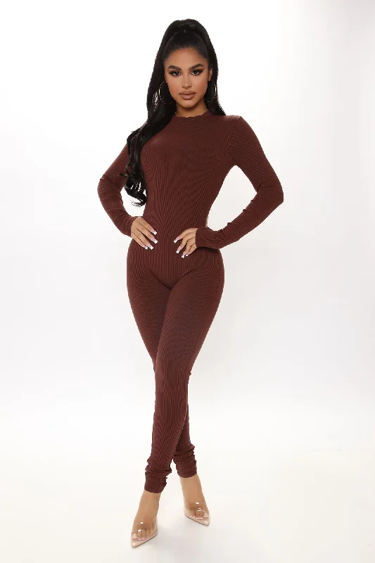 Maribel Snatched Jumpsuit - Chestnut