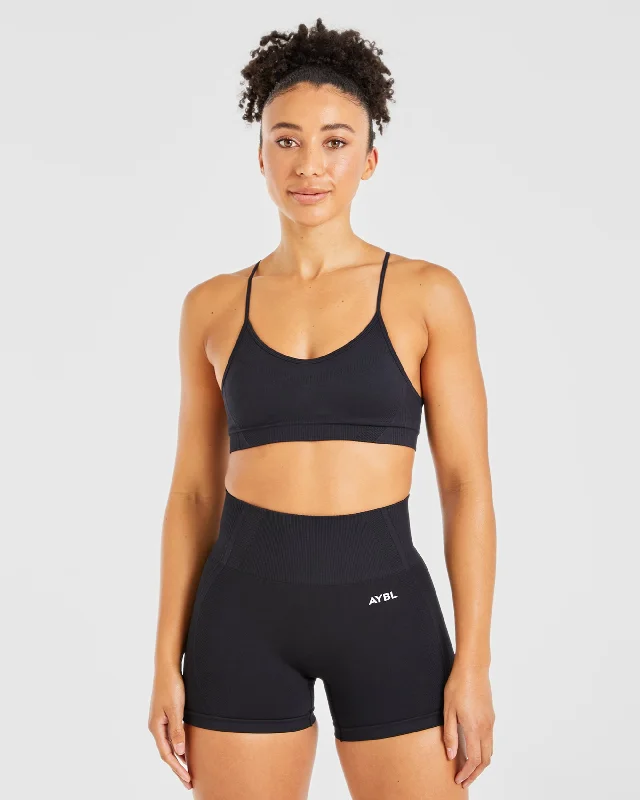 Balance V3 Seamless Strappy Sports Bra - Black