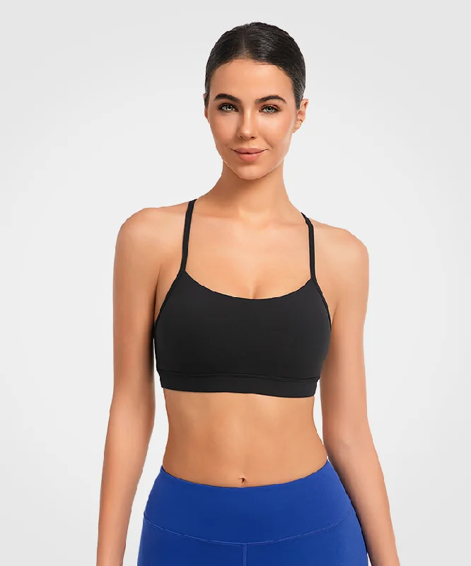 Shift Scoop Neckline  Strappy Padded Yoga Bra | Women's Light Support Sports Bra