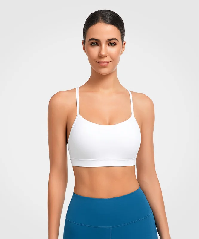 Shift Scoop Neckline  Strappy Padded Yoga Bra | Women's Light Support Sports Bra