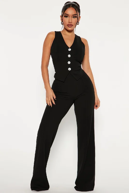 Chelsea Vest Pant Set - Black